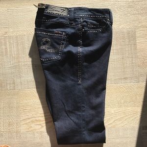Seven7 Dark Wash Straight Cut Jeans, Size 27